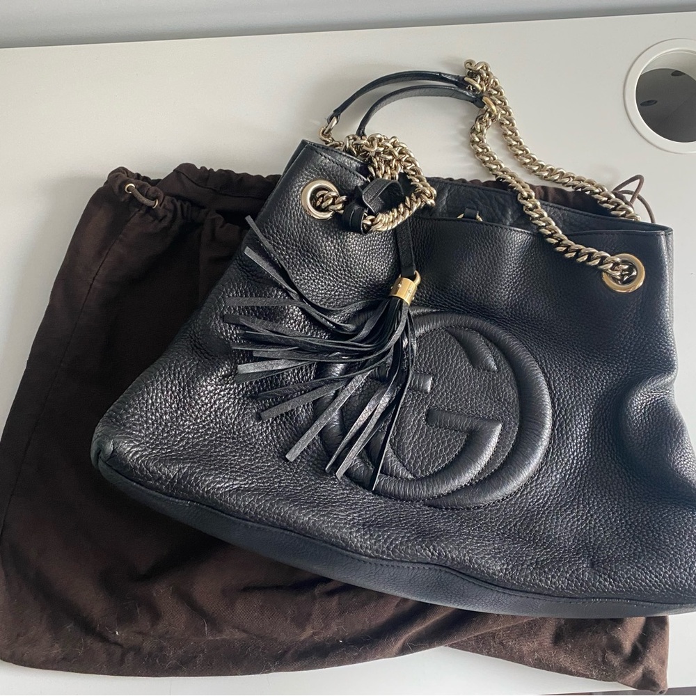💗SOLD💗 Gucci Medium Soho Black Tote